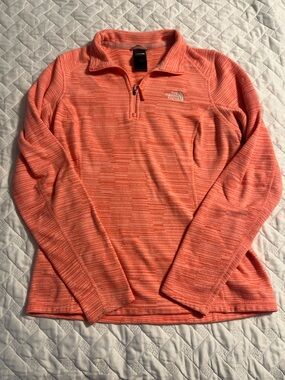 The North Face Women’s Zip-Up Sweater - Coral Orange Heather